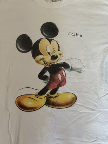 Vintage Mickey Mouse T Shirt Size Large Florida Disney Graphic All Sports Tag - Thumbnail 4