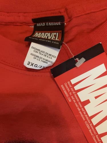 Spider-Man Shirt 2XL Marvel Mad Engine Black Red Superhero 2004 Y2K NWT Comic - Thumbnail 3