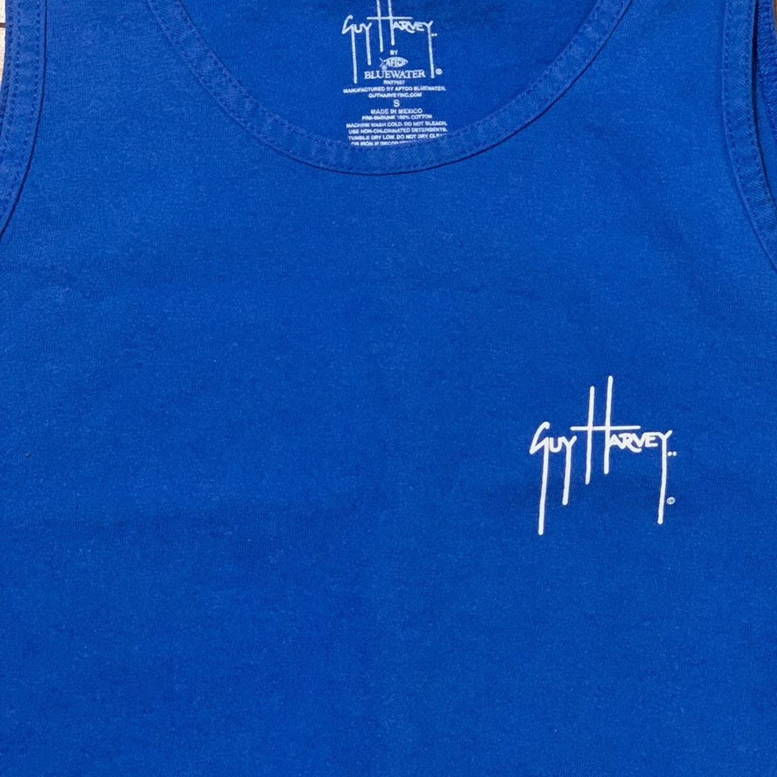 Guy Harvey Blue Tank Top Men's Small tee - Thumbnail 3