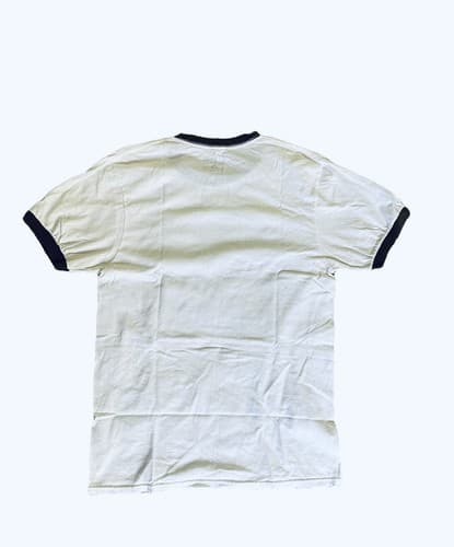 Ice Cube Retro Doughboy Pose Leaning On Impala Ringer T-Shirt White Brown Medium - Thumbnail 3