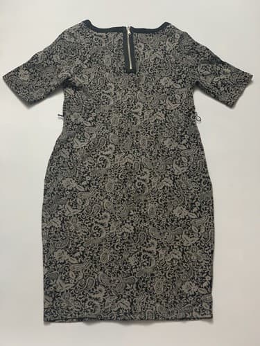 Pea in the Pod Maternity Dress Paisley Black Tan Size Medium READ - Thumbnail 3