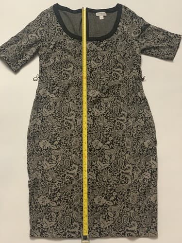 Pea in the Pod Maternity Dress Paisley Black Tan Size Medium READ - Thumbnail 5