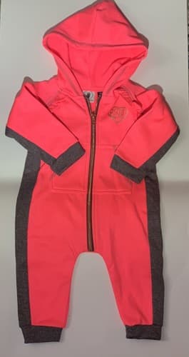 Body Glove Body Suit Infant Baby 6-9 Months Outfit Zip Up Coral - Thumbnail 2