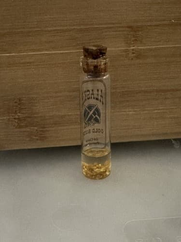 vial of Real 24K gold flakes - Gold Rush Alaska - Gold Flakes in liquid - Thumbnail 2