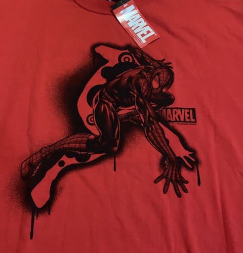 Spider-Man Shirt 2XL Marvel Mad Engine Black Red Superhero 2004 Y2K NWT Comic - Thumbnail 2