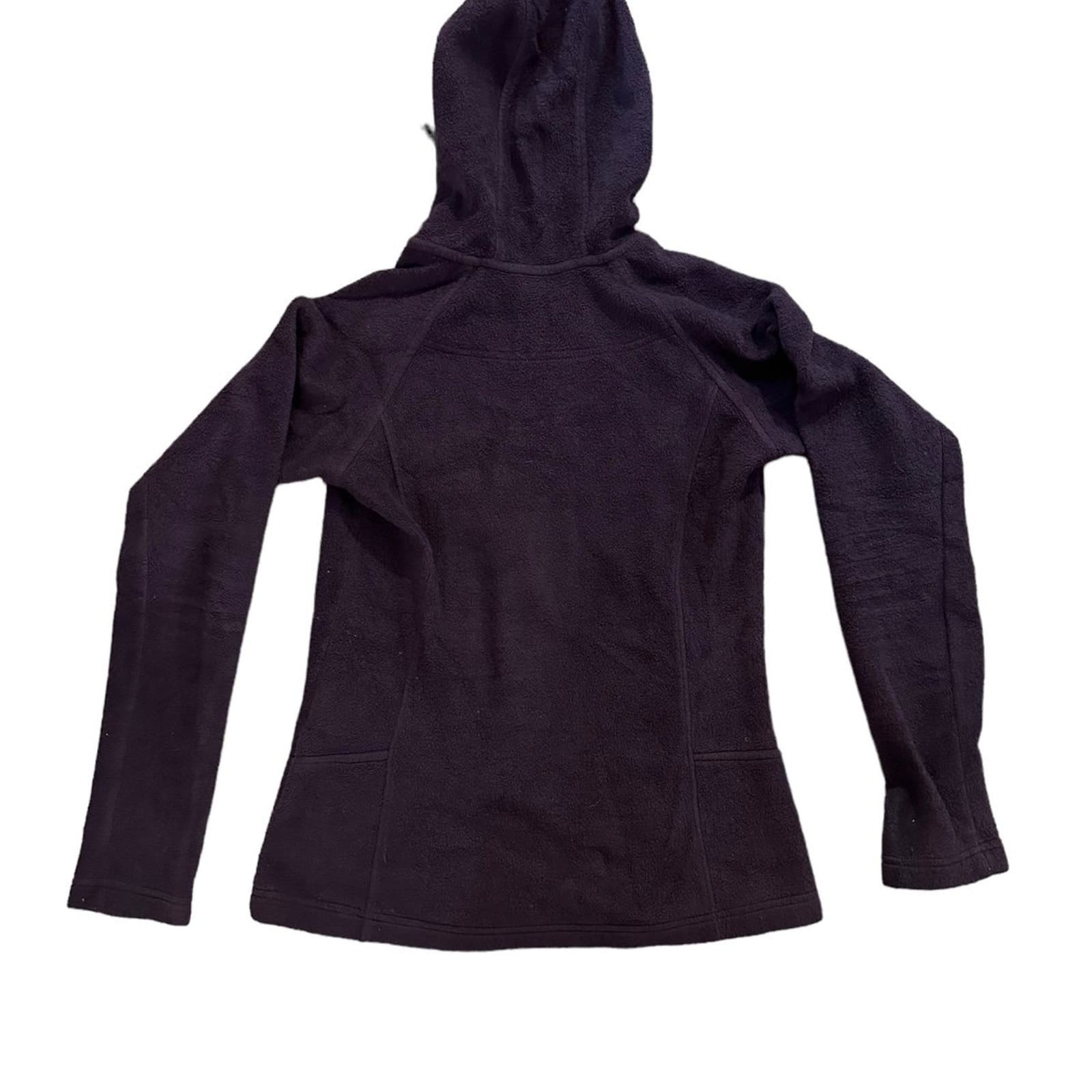 Columbia Sweater Womens Small Purple Fleece Hooded Full Zip Pockets Long Sleeve - Thumbnail 4