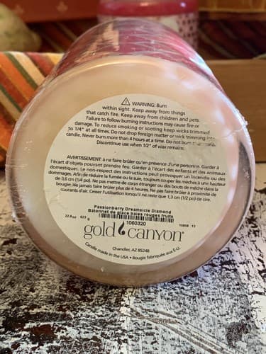 GOLD CANYON Candle Passionberry Dreamsicle Diamond Rare LARGE 22oz New Heritage - Thumbnail 3
