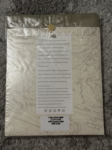 Lisa Galimberti 2 Queen Pillow Shams TAN BROWN 21” X 30” egyptian cotton ITALY - Thumbnail 2