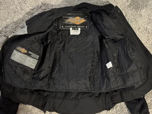 Power Trip Black & Grey Mesh Motorcycle Jacket Women's Size M New W Tags Padded - Thumbnail 2