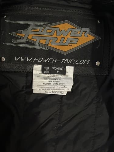 Power Trip Black & Grey Mesh Motorcycle Jacket Women's Size M New W Tags Padded - Thumbnail 4