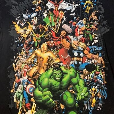 Vintage Mad Engine Marvel All Over Print Character Tee Mens Medium T-Shirt - Thumbnail 2