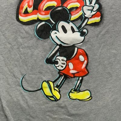 Mickey Mouse airbrush COOL youth size XL 15/17 Womens XS - Thumbnail 2