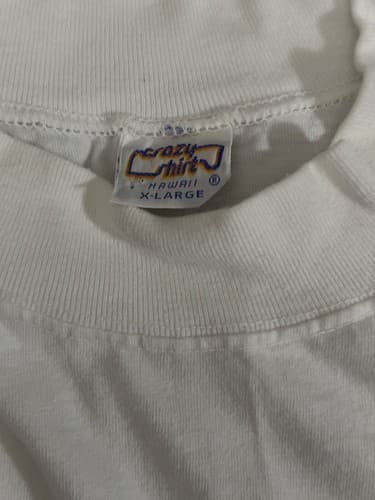 Men’s XL Rainforest Crazy Shirts White Hawaii Nature Long Sleeve T-Shirt - Thumbnail 5