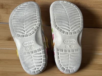 Crocs Classic Vacay Vibes Clog White Butterfly Print Kids C 12 Rare - Thumbnail 5