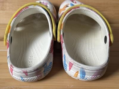 Crocs Classic Vacay Vibes Clog White Butterfly Print Kids C 12 Rare - Thumbnail 2