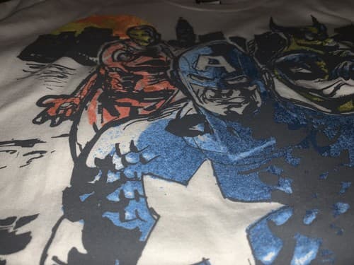 Captain America Wolverine Iron Man Mad Engine Marvel Comics T-Shirt Large Raised - Thumbnail 5