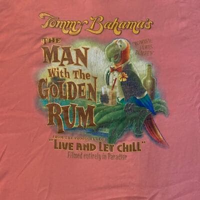 TOMMY BAHAMA “The Man with the Golden Rum” Tee Shirt Mens Large - Thumbnail 2