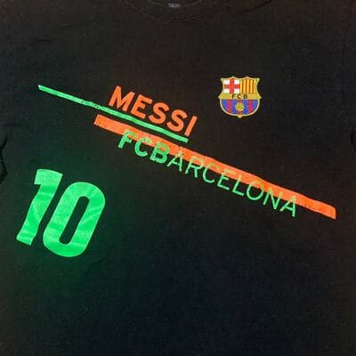 Messi Barcelona Soccer Futbol T-Shirt Men's Large - Thumbnail 3