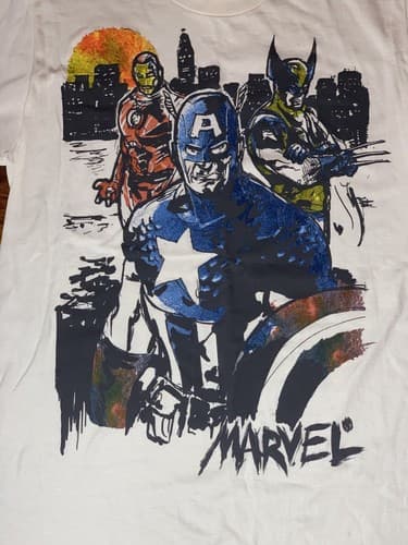 Captain America Wolverine Iron Man Mad Engine Marvel Comics T-Shirt Large Raised - Thumbnail 2