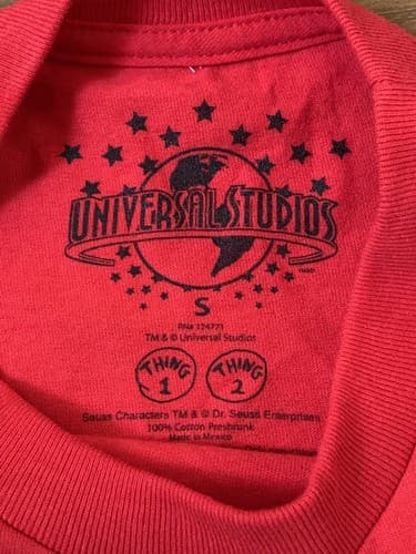 NWT Universal Studios Islands Of Adventure Thing 1 Mens Small T-shirt Dr Seuss - Thumbnail 5
