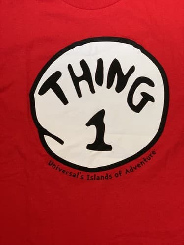 NWT Universal Studios Islands Of Adventure Thing 1 Mens Small T-shirt Dr Seuss - Thumbnail 4