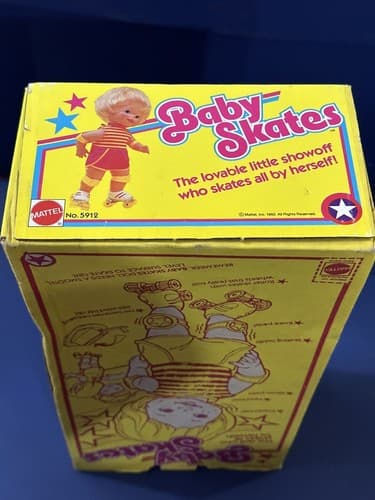 Vintage Doll Baby Skates 1982 Original Box 15" T Mattel Instructions - Thumbnail 9