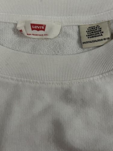 Levi's Sweatshirt White Size 2XL Palm Trees Pink Graphic crewneck Super Soft - Thumbnail 3
