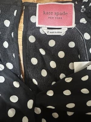 Kate Spade NY Lia Black White Polka Dot Capri Wide Sleeveless Jumpsuit 2 New! - Thumbnail 4