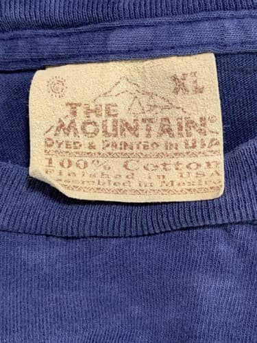 Vintage 90s The Mountain Tie Dye Wild Horses Running T Shirt Blue Sz XL USA - Thumbnail 5