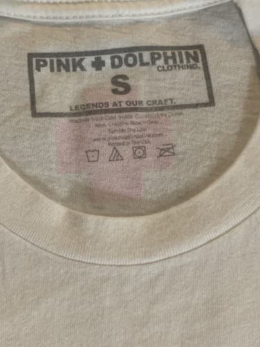 Pink Dolphin Men's Nautical Flags Tee T-Shirt White Graphic Small - Thumbnail 5