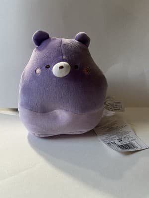 Plumpy Purple Bear 6” Plush Powa Yell Stuffed Toy Doll Japan NWT