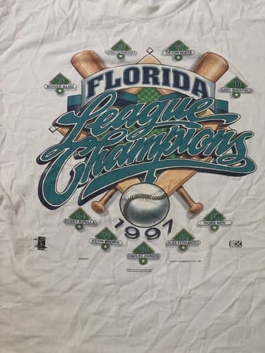 Vintage Florida Marlins 1997 NL Champions Graphic T-Shirt Size XL Graphic - Thumbnail 3