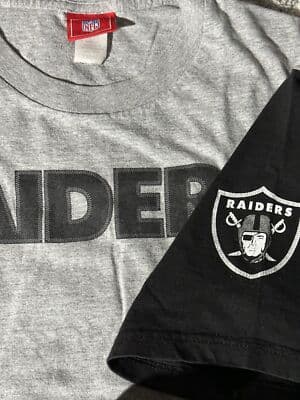 Vintage Y2K NFL Raiders Colorblock T-Shirt Tee Mens Large - Thumbnail 5