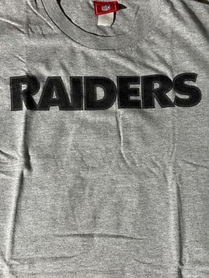 Vintage Y2K NFL Raiders Colorblock T-Shirt Tee Mens Large - Thumbnail 4