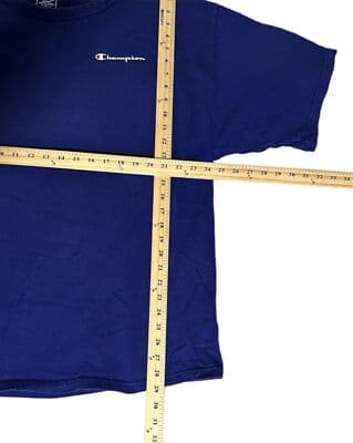 Vintage 90s Basic Blue Champion Script Logo T Shirt Mens Size XXL basic crewneck - Thumbnail 2