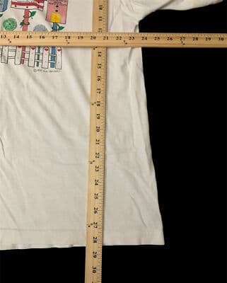 Vintage Alore Birds Flowers And Birdfeeders 90s T Shirt XXL Single Stitch USA - Thumbnail 5