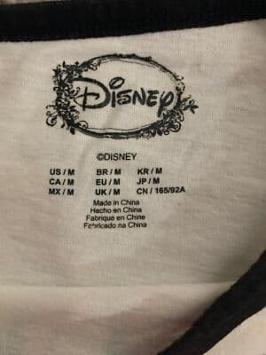 Disney Mickey Mouse graphic Ringer T-Shirt Adult size Medium - Thumbnail 3