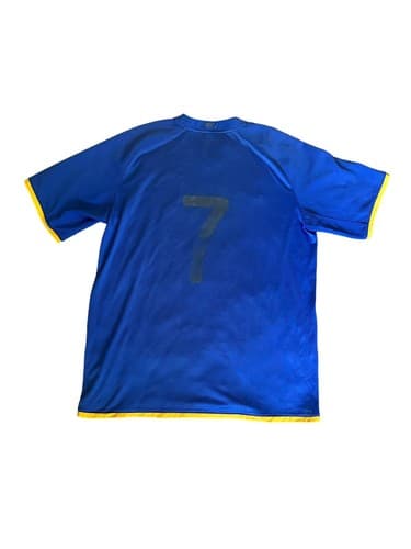 NIKE FitDry Men's Brasil CBF Match BLUE Soccer Jersey Mens Size XL #7 Futbol - Thumbnail 4