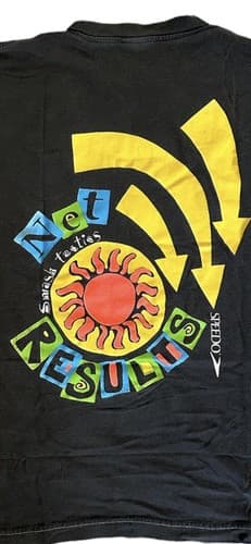 VTG Speedo T Shirt Mens Medium Short Sleeve 90s Y2k Logo Graphic Faded Black - Thumbnail 4
