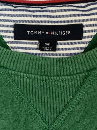Tommy Hilfiger Sweatshirt Crewneck Graphic Logo Big Flag Long Sleeve Men Small - Thumbnail 4