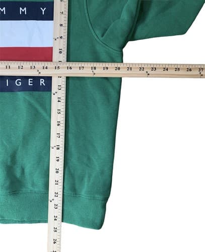 Tommy Hilfiger Sweatshirt Crewneck Graphic Logo Big Flag Long Sleeve Men Small - Thumbnail 5