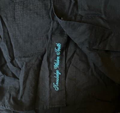 Robert Graham Classic Fit M Dress Shirt Solid Black - Thumbnail 5