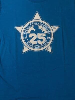Disneyland paris 25th anniversary Women's Short Sleeve T-shirt M Blue - Thumbnail 2