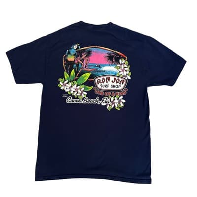 Vintage Ron Jon Surf Shop Pocket Tee Cocoa Beach Florida Mens Medium - Thumbnail 2