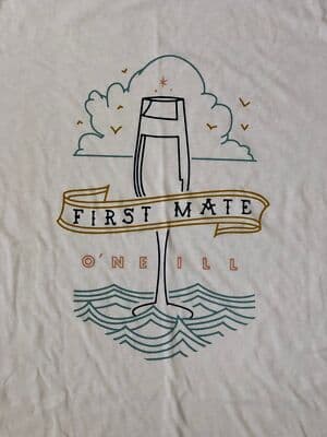 O’Neill First Mate Graphic White XL T-Shirt New w tag - Thumbnail 3