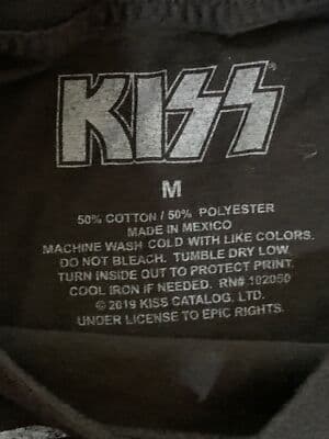 Mens Medium Retro KISS Band Graphic T-Shirt - Thumbnail 4
