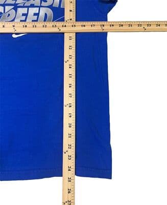 Nike Small Unleash Speed Swoosh Mens T-Shirt Blue Silver Graphic - Thumbnail 5