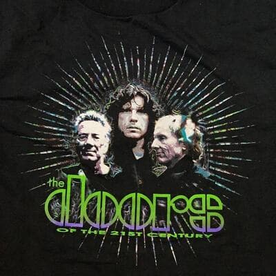 2005 THE DOORS 21st CENTURY OFFICIAL BAND CONCERT MUSIC T-SHIRT SMALL - Thumbnail 2
