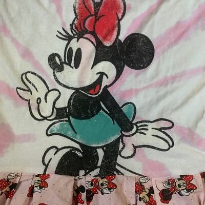 Upcycled Minnie Mouse Dress Adult Womens medium Handmade - Thumbnail 5