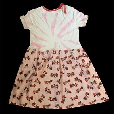 Upcycled Minnie Mouse Dress Adult Womens medium Handmade - Thumbnail 4